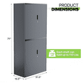 thumbnail image 2 of Magshion 71" Metal Garage Storage Cabinet with Locking Doors, 4 Adjustable Shelves for Home, Office, Grey, 2 of 10