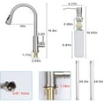thumbnail image 2 of Zovajonia Kitchen Faucet with Pull-Down Sprayer,Stainless Single Handle Steel Wire Drawing Nickel Sink Faucet for Cocina ,with Soap Dispenser Brushed Nickel, 2 of 8