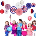 thumbnail image 5 of Cheerland Patriotic Paper Fan Party Decorations 12-Piece, 5 of 7