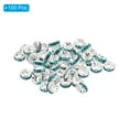 thumbnail image 3 of 4mm Spacer Beads, 100pcs Bead Spacers Rhinestone Round Bulk Beads for Jewelry Making, Blue, 3 of 5