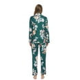 thumbnail image 4 of MintLimit Women's Floral Long Sleeve V-neck Button Down Pocket Shirt and Pants Pyjamas Sleepwear Lounge Pajamas, 4 of 4