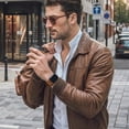 thumbnail image 5 of BANDOVA 5Pack Premium Leather Band Compatible with Apple Watch 38/40/41/42mm(Series 11/10), Classic Business Replacement Strap for Women Men, 5 of 7