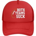 thumbnail image 2 of Both Teams Suck Hats Funny Football Mesh Trucker Hat Cap, 2 of 7