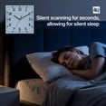 thumbnail image 4 of Sky Blue Wooden Wall Clock Silent Non Ticking, Farmhouse Burlap Solid Blue Color Modern Linen Texture Square Wall Clocks Battery Operated, Decor Clock for Home Office, Living Room, Kitchen, 10 Inch, 4 of 9