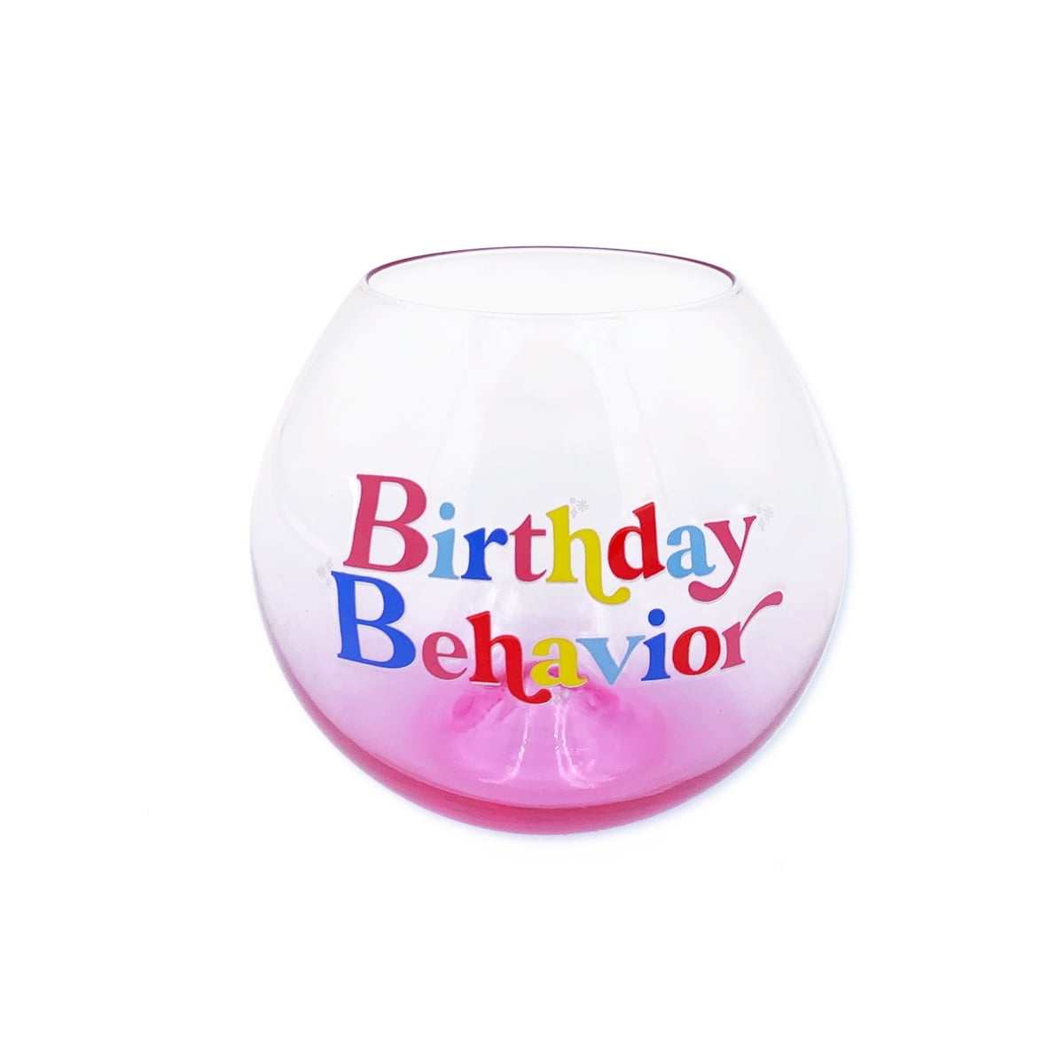 Fun Comes Out. Wine Goes In 20 oz Pink Stemless Wine Glass 