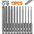 thumbnail image 3 of Japceit 11pcs Magnetic Torx Screwdriver Bit Set-T40 Hexagonal Shank Screwdriver Electric Drill Matching Tools, 3 of 8
