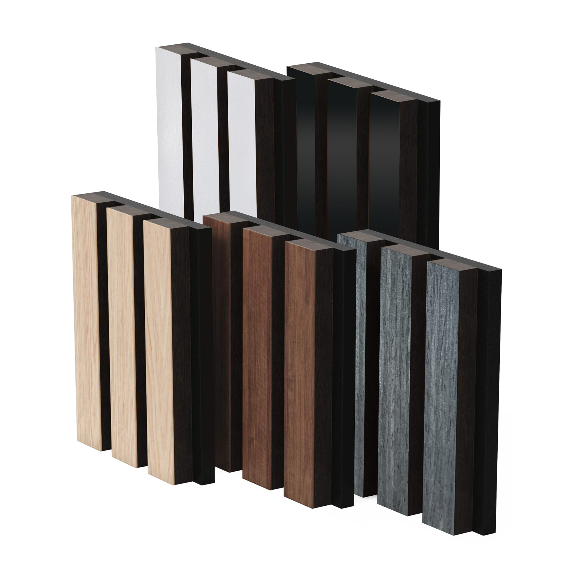 47.2"x23.6" Black Acoustic Wall Panels 4-Pack Soundproof Noise Reduction Panels