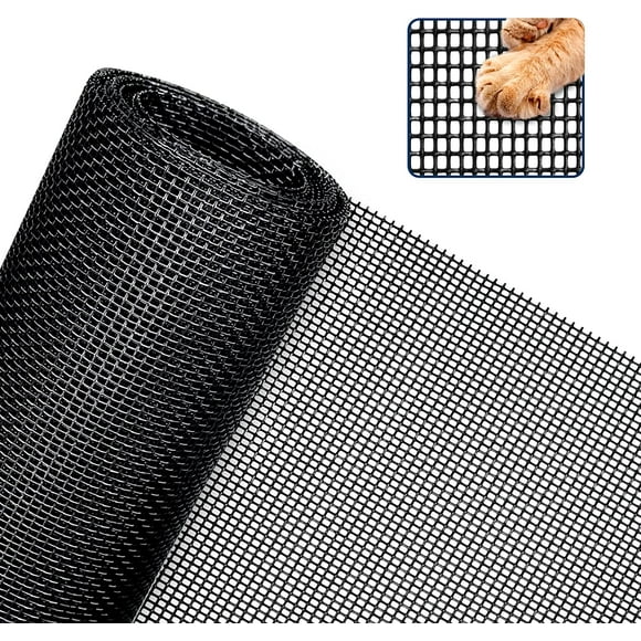 shiyou-Pet Screen, Upgraded Thicken Pet Proof Window Screen Replacement, DIY Custom Adjustable Bug Screen for Door and Window, Patio Screen, Porch Screen for Pet Resistant, Black (36 × 100in).