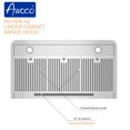 thumbnail image 4 of Awoco RH-R06-42 Awoco RH-R06-42 42'W Ducted Under Cabinet 4 Speeds Rectangular Vent Stainless Steel Range Hood, 4 of 5