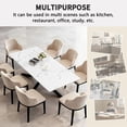 thumbnail image 3 of 63"-78.74" Extendable Dining Table for 6-10 People with Strong Metal Legs, Space Saving Expandable Table with Sintered Stone Faux Marble Tabletop for Restaurant, Conference, White, 3 of 9