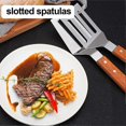 thumbnail image 4 of Bbq Accessories Stainless Steel Barbecue Tools Set 2pcs,chef Kitchen Utensil Set Steel Wooden Handle Fish Spatulas Slotted, 4 of 5