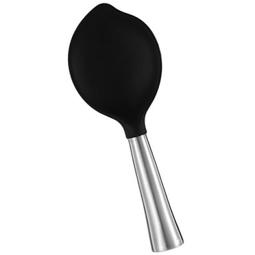 HOMEMAXS 1Set Black Silicone Rice Serving Spoon Suitable for Kitchen Supplies