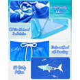 thumbnail image 4 of Conjunto de traje de baño de dos piezas para niños, protector contra salpicaduras y bañador de manga corta, Blue Shark, 4 of 6