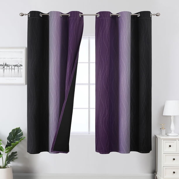 Cortinas Estelar Textiler 107x160 cm Degradado Negro con Efecto Blackout
