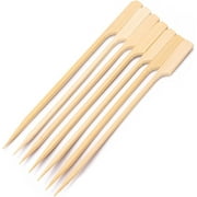 10 Inch Bamboo Paddle Kabob Skewers for Grilling Paddle Wood Food Picks Set 120pcs Wood Shish Kabob Sticks for Fruit Kabobs Appetizers | Bamboo Kabob Skewers for Party Banquet Buffet & Catering