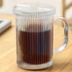 thumbnail image 1 of Taza de café Lysenn de cristal iridiscente clásico con rayas verticales, 1 of 7
