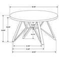 thumbnail image 6 of Neil Round 50-inch SmartTop Dining Table Gunmetal, 6 of 6