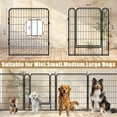 thumbnail image 3 of 8-Panel Heavy Duty Metal Dog Playpen with Door, 31.7" High Pet Exercise Fence for Indoor & Outdoor Use, 3 of 9