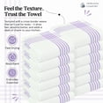 thumbnail image 4 of HEIRLOOM COMFORT Lavender and White Kitchen Towels 12 Pack, 16x26 Inch, 100% Cotton Waffle Weave, Super Absorbent, Quick Dry, Soft & Durable Dish Towels for Drying, Cooking, Cleaning Tasks, 4 of 7
