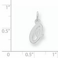 thumbnail image 2 of Beautiful Sterling Silver Rhodium-plated Small Script Initial O Charm, 2 of 2