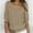 Khaki, variant on Women's Solid Crewneck Knit Top Elegant 3/4 Sleeve Blouse For & AC Rooms Womens plus Short Sleeve Blouse Womens Rayon Tops Polyester Tops for Women Women Tee Shirts plus Size plus Size Tunic Blouse