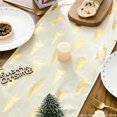 thumbnail image 3 of mubwai Christmas Tree Beige Dutch Fleece Glitter Metallic Foil Table Runner, Holiday Kitchen Dining Table Decoration for Home Party Decor 13x36 Inch, 3 of 6