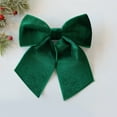 thumbnail image 4 of Velvet Christmas Bows 2-Pack for Tree Decorations and Gift Wrapping - Small Holiday Accents for Wreaths, Crafts, and Party Decor, Perfect for Home Festive Settings(Green), 4 of 6