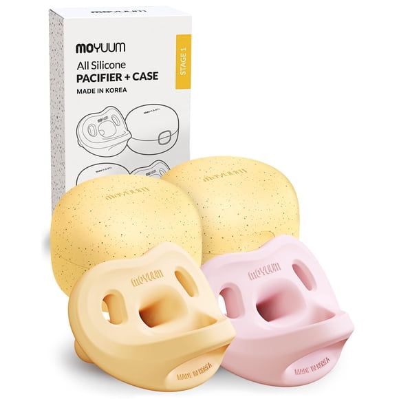 Chupete MOYUUM de silicona para macarrones, sin bisfenol A, 0-3 meses, paquete de 2