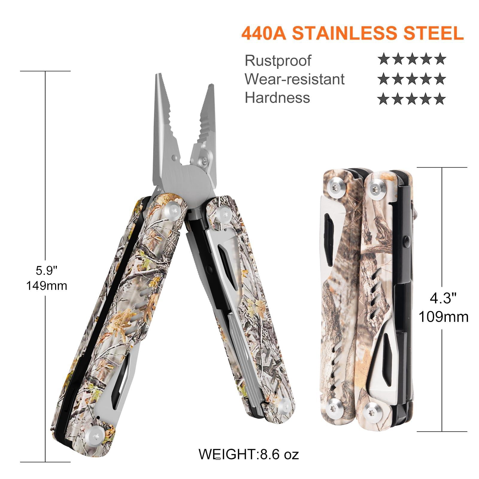 Multitool - 26 In 1 Multi Tool Pliers With Pocket  Bottle Opener Edc For Camping And Hiking Stainless Steel