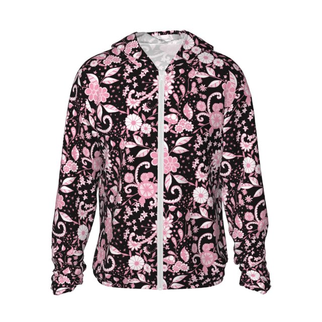 Fotbe Daisies Flowers Chaqueta con Protección Solar UPF 50+ para Hombre y Mujer, Camisa con Capucha y Bolsillos-Small