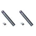 thumbnail image 1 of 2X Pluma para Pasar Páginas Presentador Inalámbrico Puntero USB con Control Remoto Bolígrafo Presentador Infrarrojo para Proyector  de Diapositivas Negro, 1 of 1