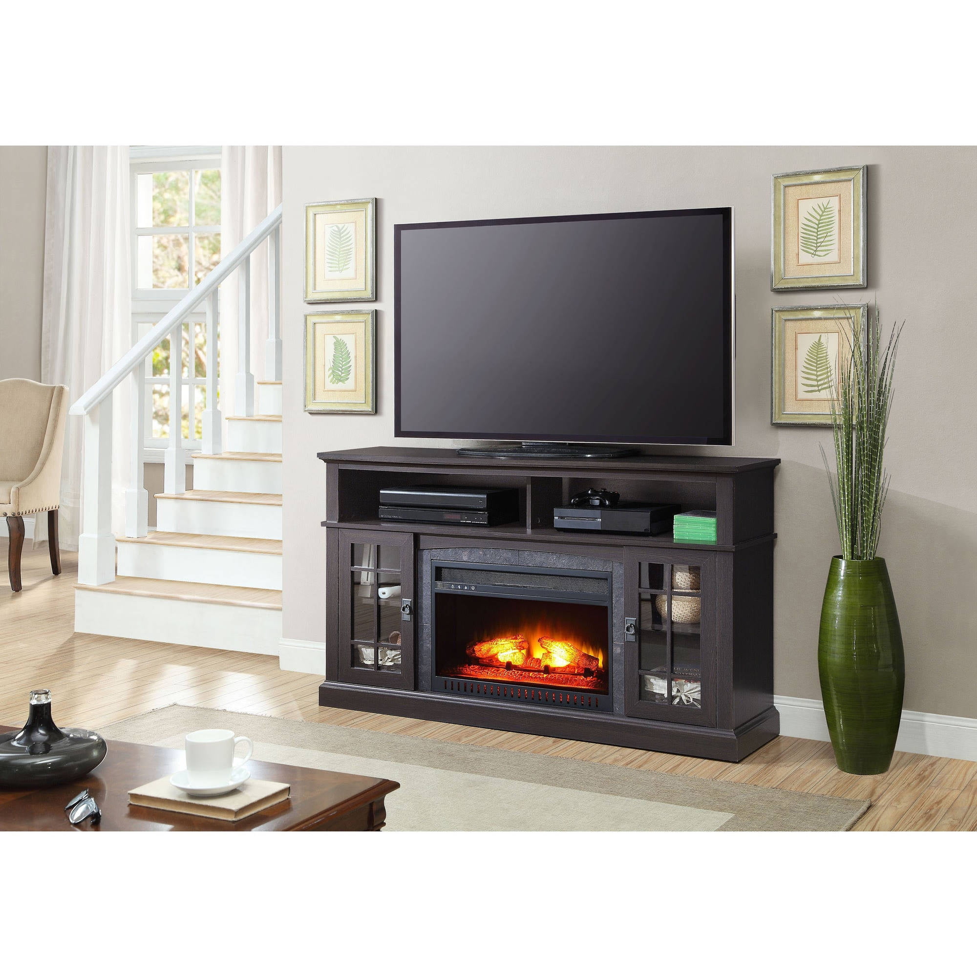 Better Homes Gardens Mission Media Fireplace For Tvs Up To 65