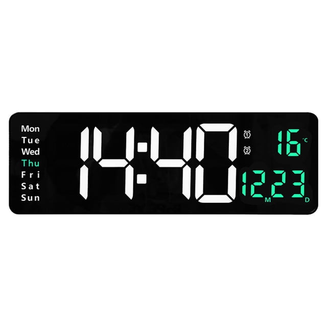 Toothbrush Timer 2 Min Temperature Probe Holder for Wireless Temperature Gauge for Grilling Loud Timers Large LED Digital Wall Clock Temperature Date Day Display USB Remote Control