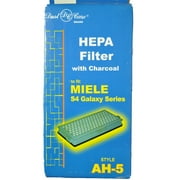 Miele Canister Hepa Filter with charcoal, Dust Care Replacement Brand, designed to fit Miele S4 Galaxy Series Style AH-5