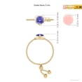 thumbnail image 4 of ANGARA Natural Round Tanzanite Solitaire Heart Bolo Ring in 14K Yellow Gold for Women (Size-5mm) | December Birthstone, Birthday, Anniversary, Jewelry Gift for Women | Natural Tanzanite Ring, 4 of 8