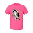thumbnail image 2 of Torn Ripped Eagle Claws Animal Lover Men's Graphic T-Shirt, Neon Pink, Small, 2 of 3