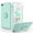 Mint Green (Ring Holder Design), variant on iPhone SE 2022 Case, Phone Case iPhone SE 2020, iPhone 8 Case, iPhone 7 Case, Slim Silicone Protective Kickstand Ring Holder Soft Bumper Girls Women Boys Men Cover, Deep Blue