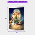 thumbnail image 5 of Merry Christmas Alaskan Malamute Santa Hat Xmas Tree Winter Holiday 5x7in Folded Greeting Card Alaska Mal Dog Lovers Gifts Single Note Card with Envelope - 01013, 5 of 5