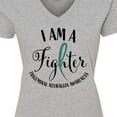 thumbnail image 4 of Inktastic Trigeminal Neuralgia Awareness I Am a Fighter Women's V-Neck T-Shirt, 4 of 5