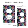thumbnail image 3 of Daiia Colorful Animals Pattern Decorator Wall Plate Child Safe Outlet Cover, Switch and Outlet Covers,Size 1-Gang 5.0" x3.0" , Polycarbonate Thermoplastic-Style S, 3 of 6