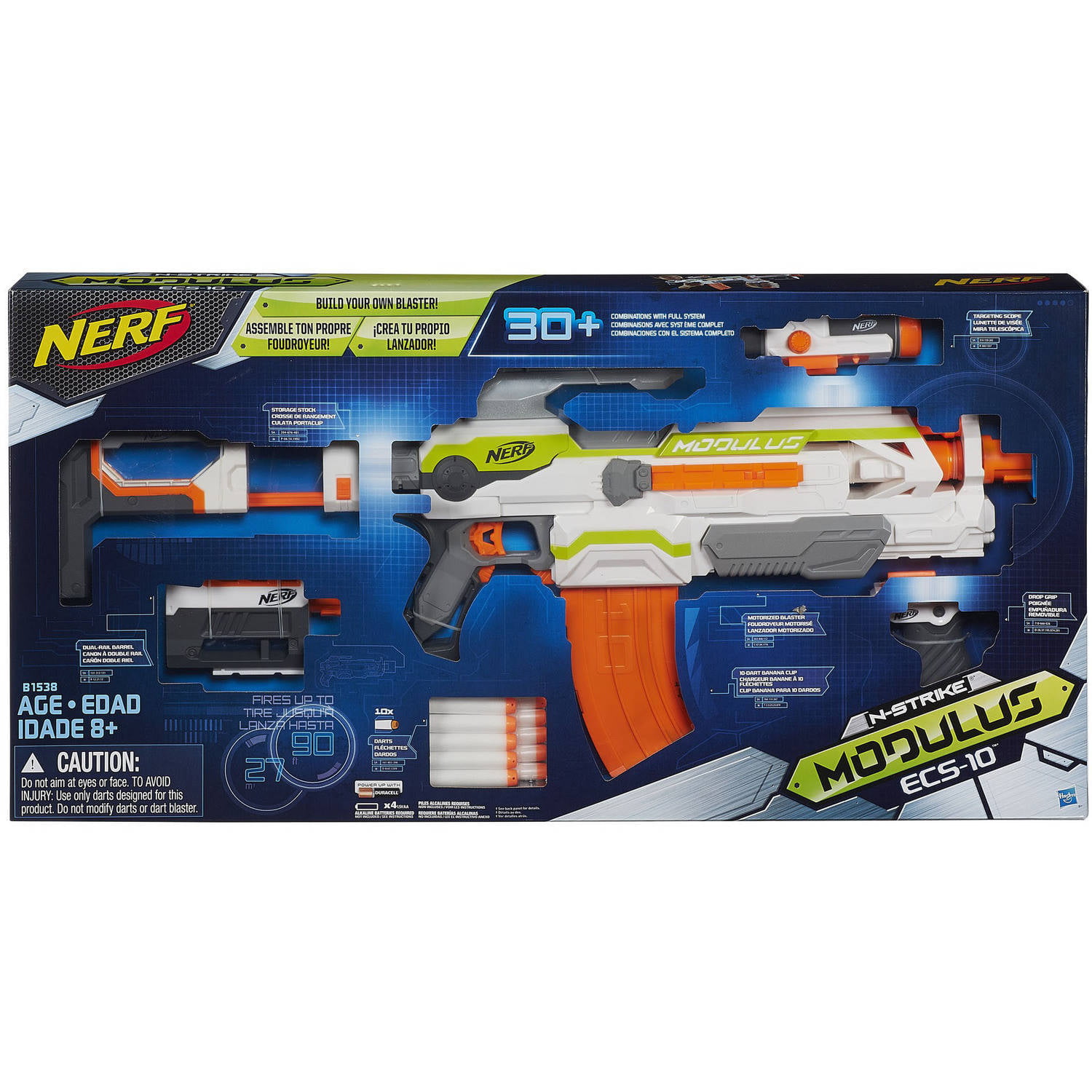 NERF N-strike B1538 Modulus ECS-10 Blaster for sale online 