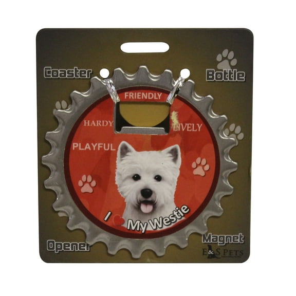 I Love my Westie Magnetic Bottle Opener