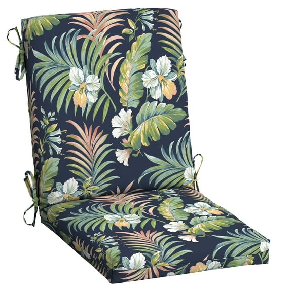ARDEN Outdoor Dining Chair Cushion 20 x 20, Simone Blue Tropical