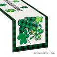 thumbnail image 3 of Wooowa Saint Patrick Day Table Runner St Patrick Green Mark Waterproof Wipe Clean Fabric Dining Table Kitchen Decor Irish Themed Party Holiday Supply, 3 of 6