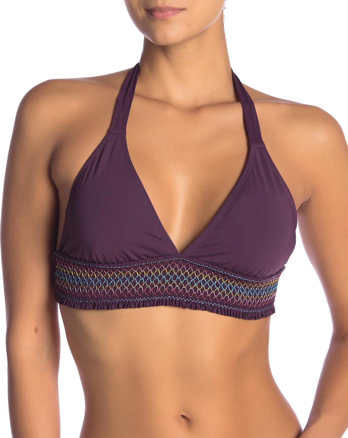 Bleu by Rod Beattie Women's Wire Free Removable soft cups  Tankini Top Swimsuit  6/Aubergine