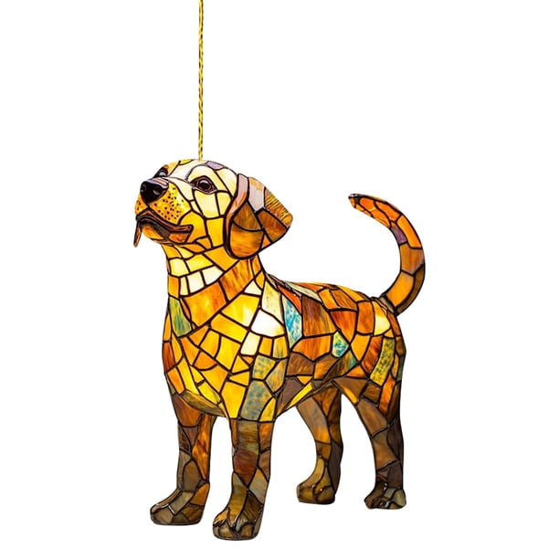 Adorno Acrílico Colgante Con Forma De Perro, Decoración Para El Hogar Con Temática De Mascotas, 8 Cm