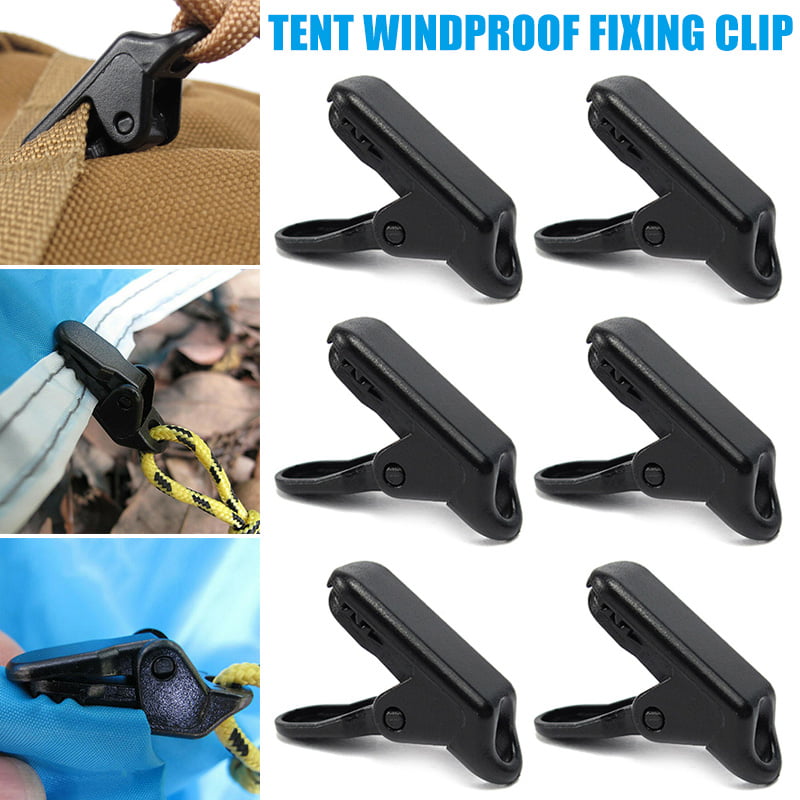 20PCS Heavy Duty Outdoor Camping Canopies Tent Awning Clamp Tarp Clips Set Balck 