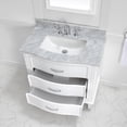 thumbnail image 4 of Mira 36 in. x 22 in. Vanity in White with Carrara Marble Top & Ceramic Basin, 4 of 5