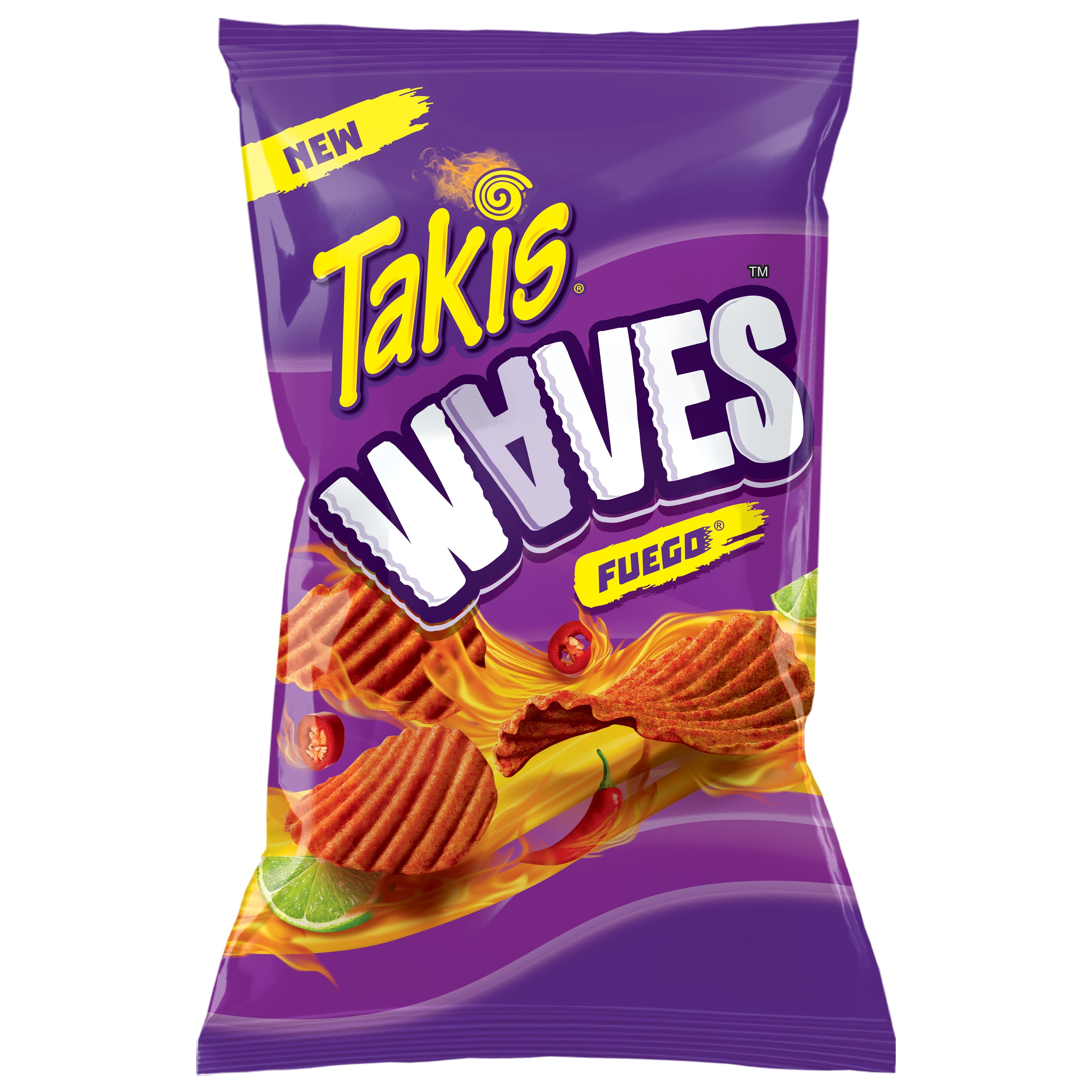 Takis Waves Fuego Wavy Potato Chips Bag Of 8 Ounces - Walmartcom