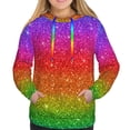 thumbnail image 3 of KLL Rainbow Glitter for Womens Pullover Hoodie with Pocket Hooded Long Sleeve Shirts Sweatshirt for Women-XX-Large, 3 of 7
